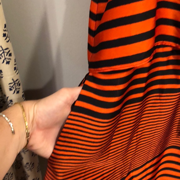NWT! Ivy + blue Orange and Navy Dress - Picture 6 of 8
